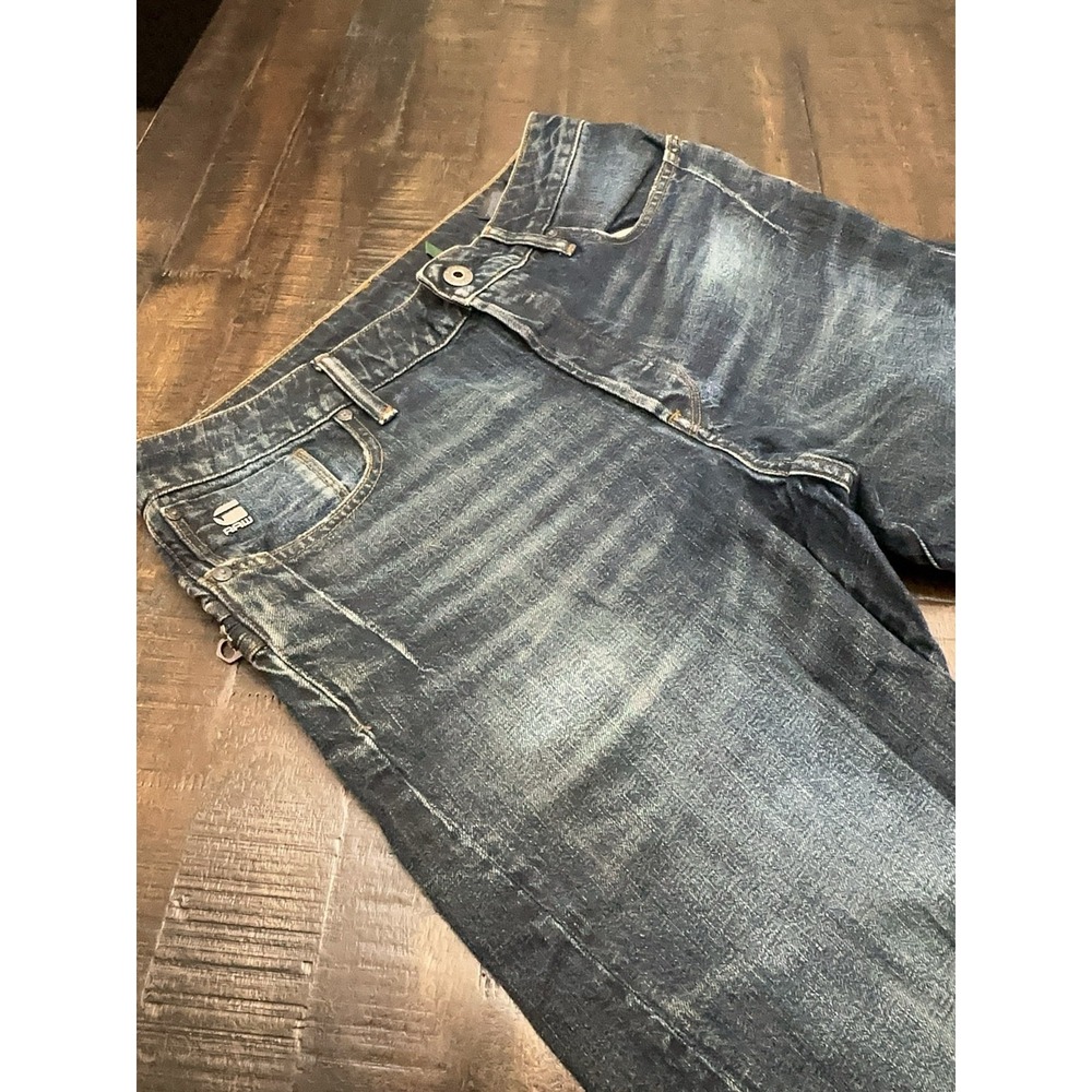 G-Star RAW Jeans Mens 31x32 Blue Tobog 3D Relaxed Tapered Zip Pocket Denim